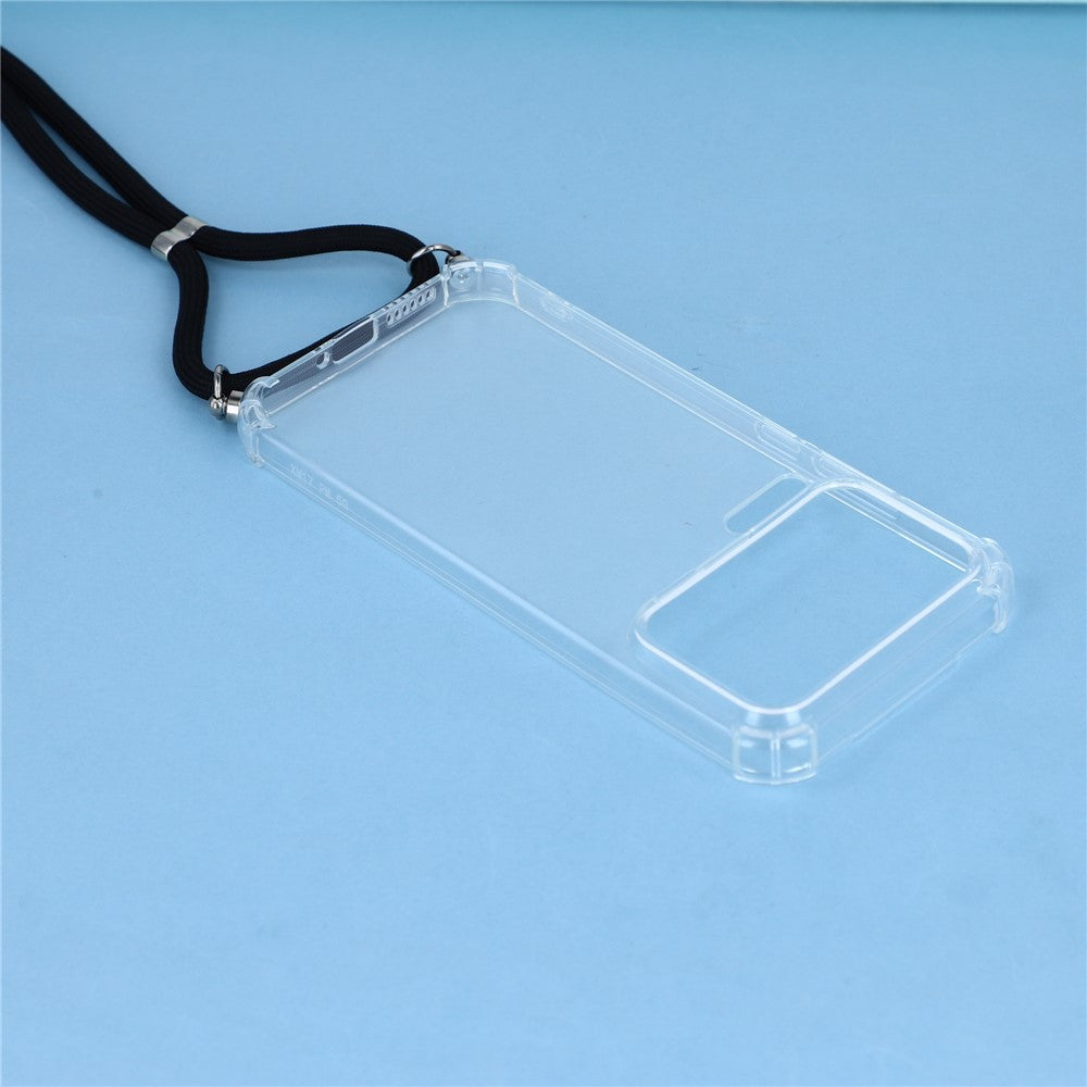 For Xiaomi 17 Pro Max Case Reinforced Corner TPU Clear Phone Cover with Lanyard
