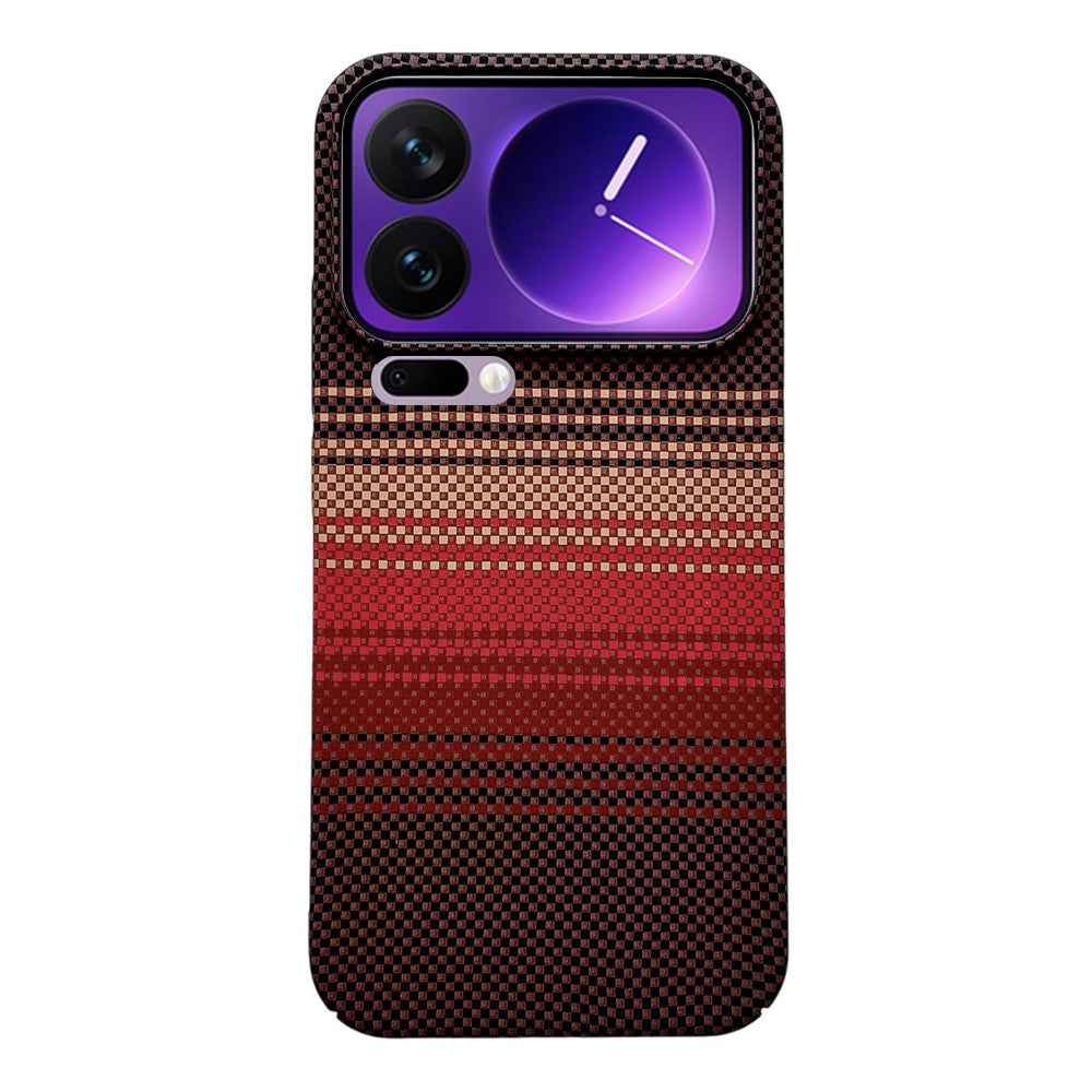 For Xiaomi 17 Pro Case Carbon Fiber Texture PC + TPU Phone Cover Magnetic Case - Sunset