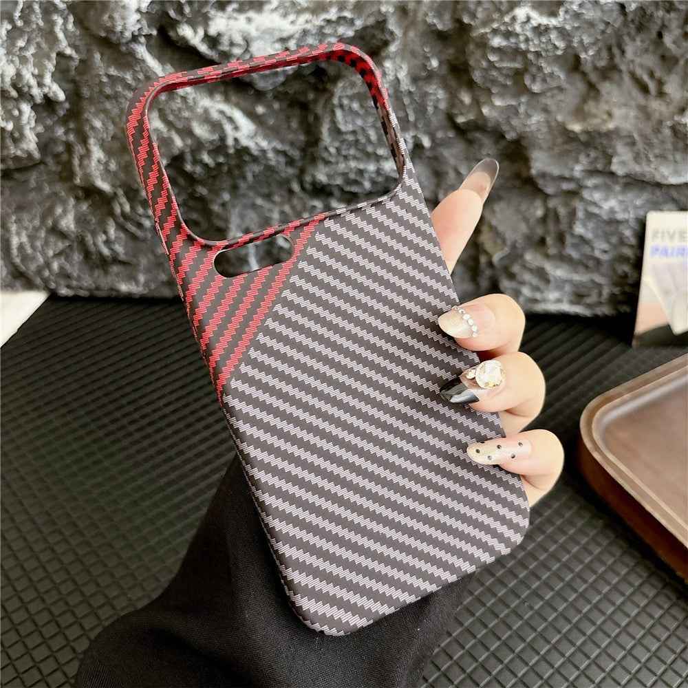 For Xiaomi 17 Pro Case Carbon Fiber Texture PC + TPU Phone Cover Magnetic Case - Black / Red