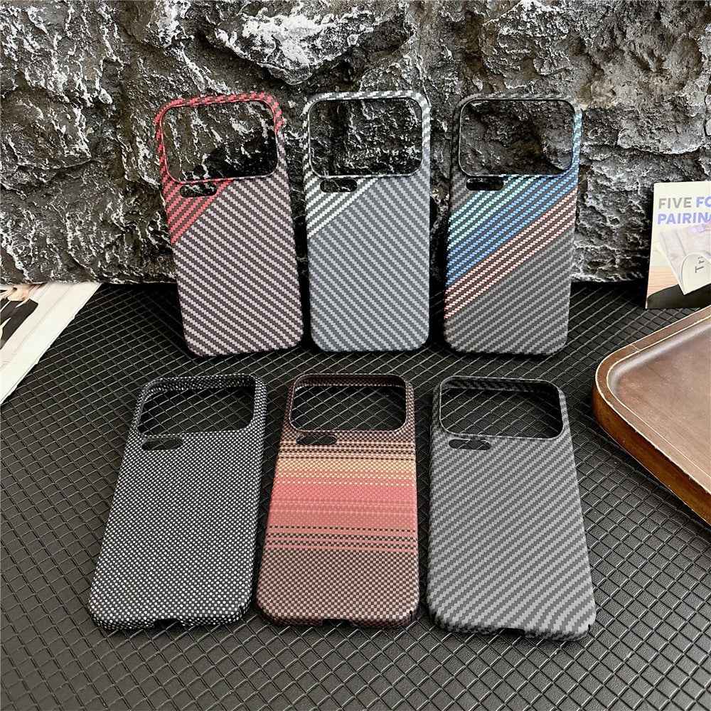 For Xiaomi 17 Pro Case Carbon Fiber Texture PC + TPU Phone Cover Magnetic Case - Black / Dots