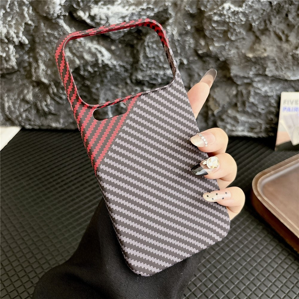 For Xiaomi 17 Pro Max Case Carbon Fiber Texture PC + TPU Phone Cover Magnetic Case - Black / Red