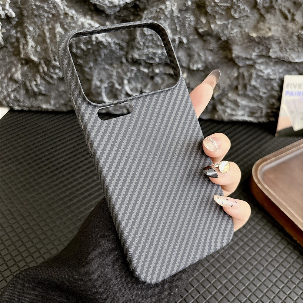 For Xiaomi 17 Pro Max Case Carbon Fiber Texture PC + TPU Phone Cover Magnetic Case - Black
