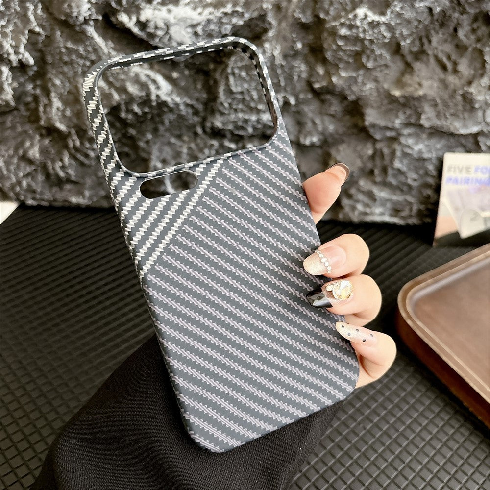For Xiaomi 17 Pro Max Case Carbon Fiber Texture PC + TPU Phone Cover Magnetic Case - Black / Silver