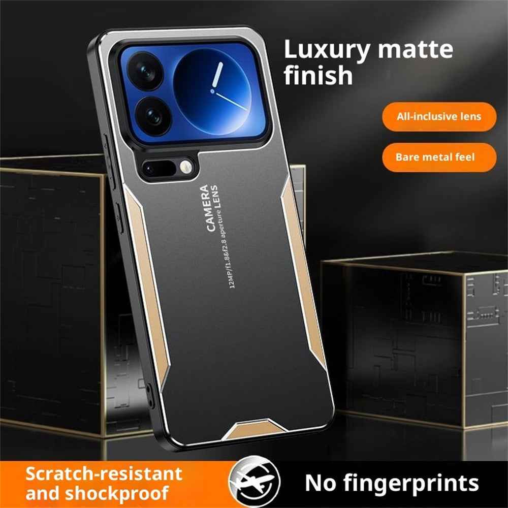 For Xiaomi 17 Pro Phone Case Aluminium Alloy TPU PC Back Cover - Gold