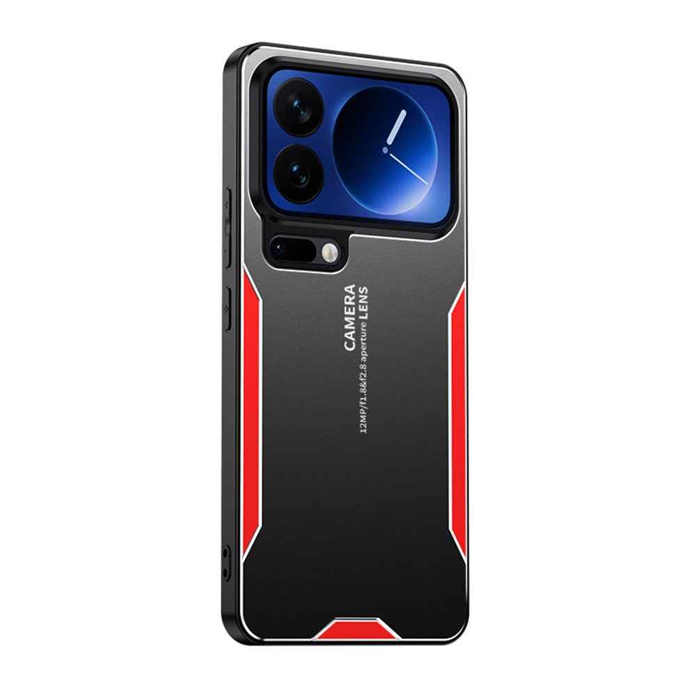 For Xiaomi 17 Pro Phone Case Aluminium Alloy TPU PC Back Cover - Red