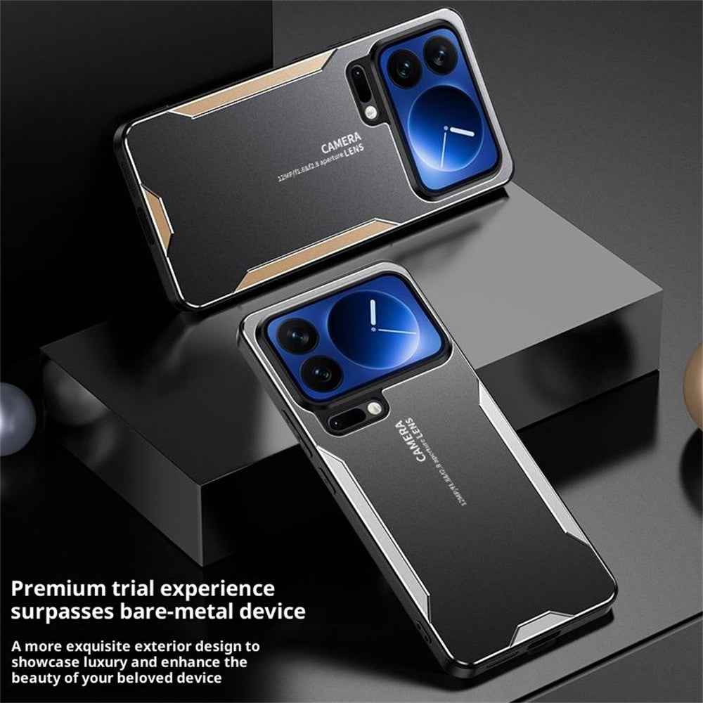 For Xiaomi 17 Pro Phone Case Aluminium Alloy TPU PC Back Cover - Red