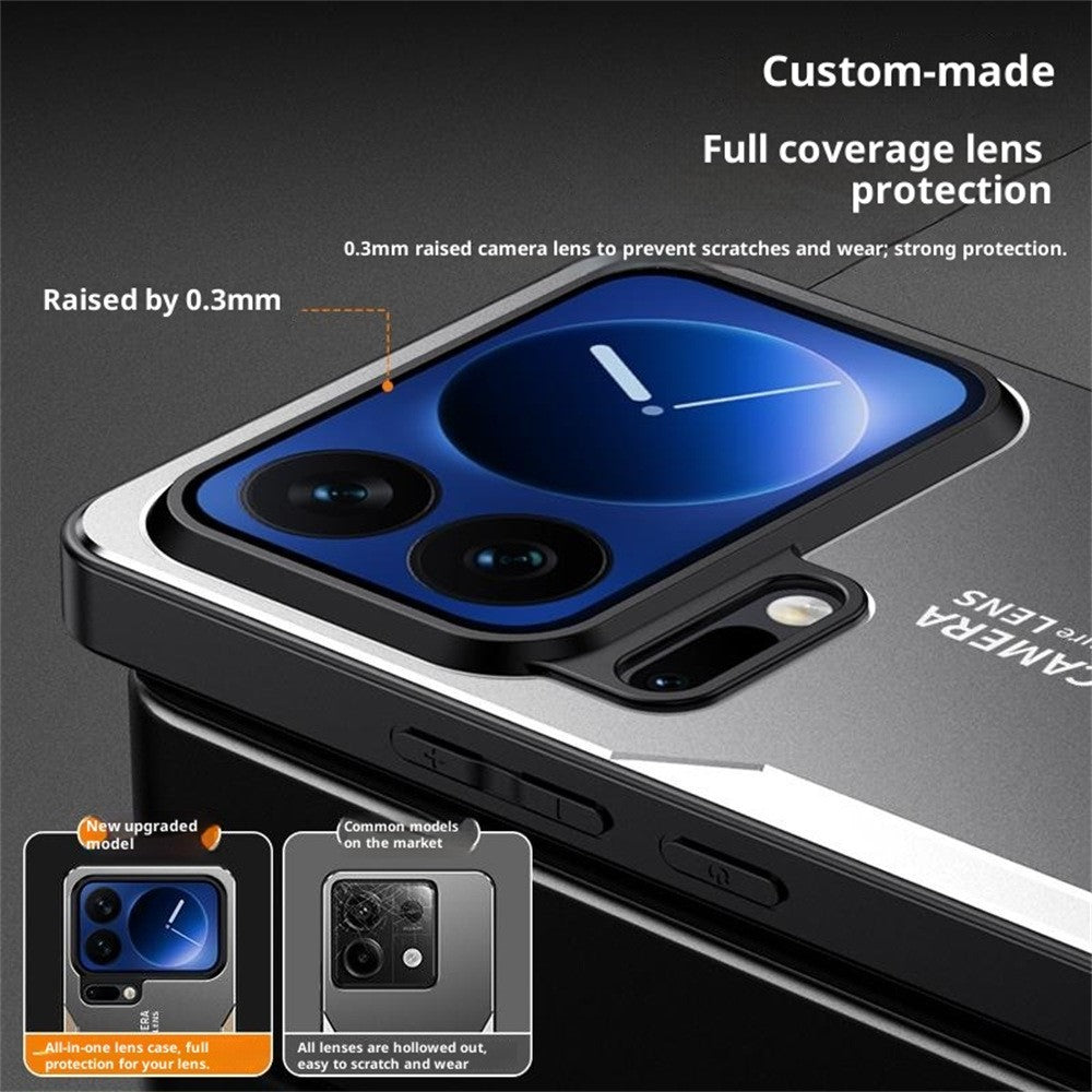 For Xiaomi 17 Pro Max Phone Case Aluminium Alloy TPU PC Back Cover - Silver