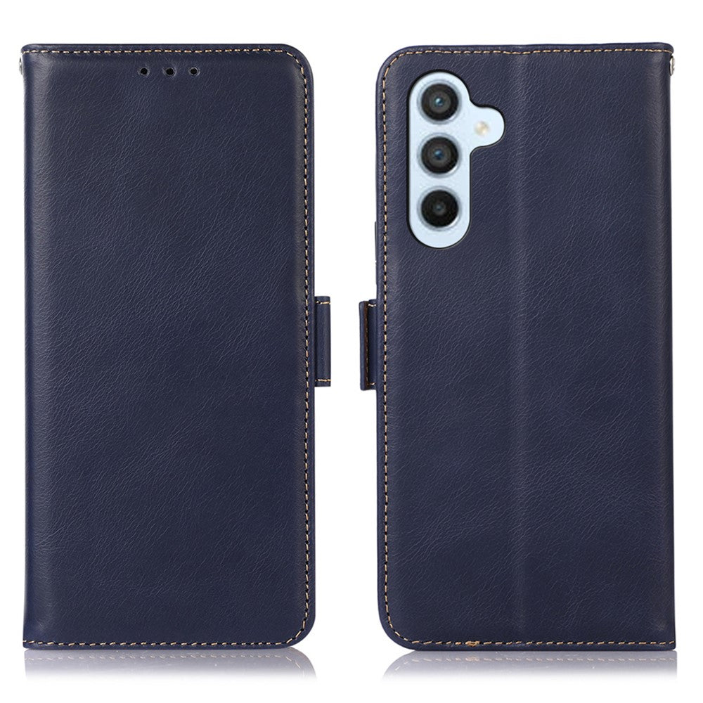 For-Samsung-Galaxy-S26-/-S26-Pro-Case-RFID-Blocking-Genuine-Cow-Leather-Wallet-Phone-Cover-Blue