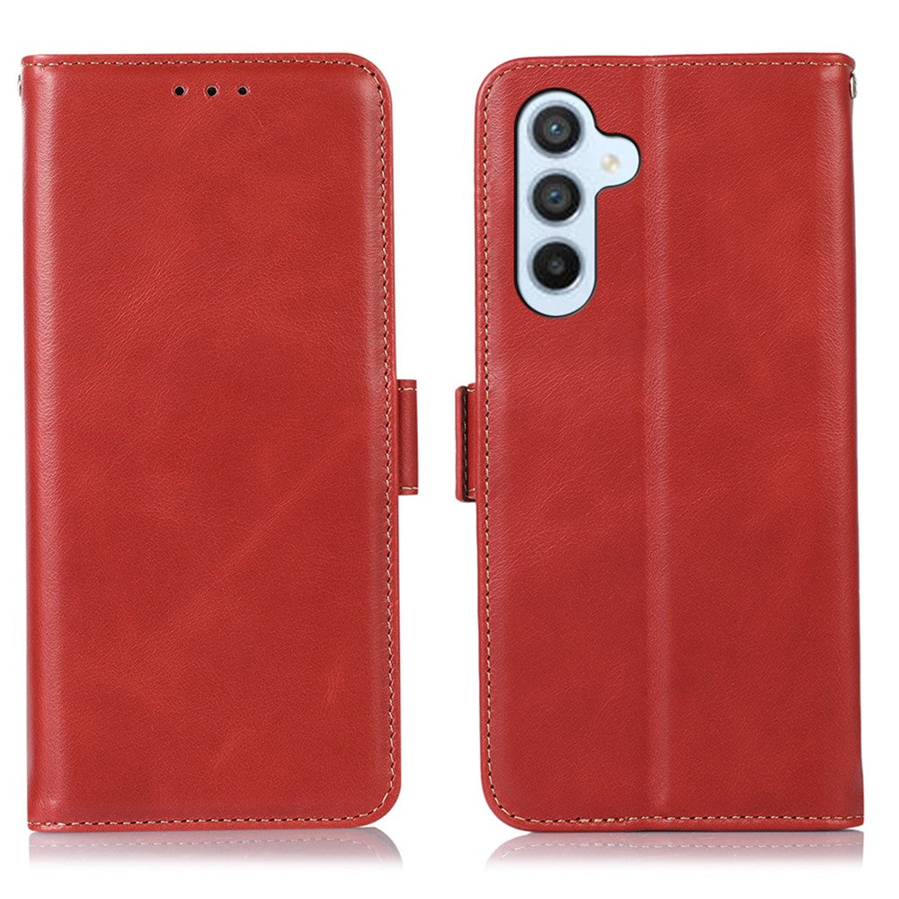 For-Samsung-Galaxy-S26-/-S26-Pro-Case-RFID-Blocking-Genuine-Cow-Leather-Wallet-Phone-Cover-Red