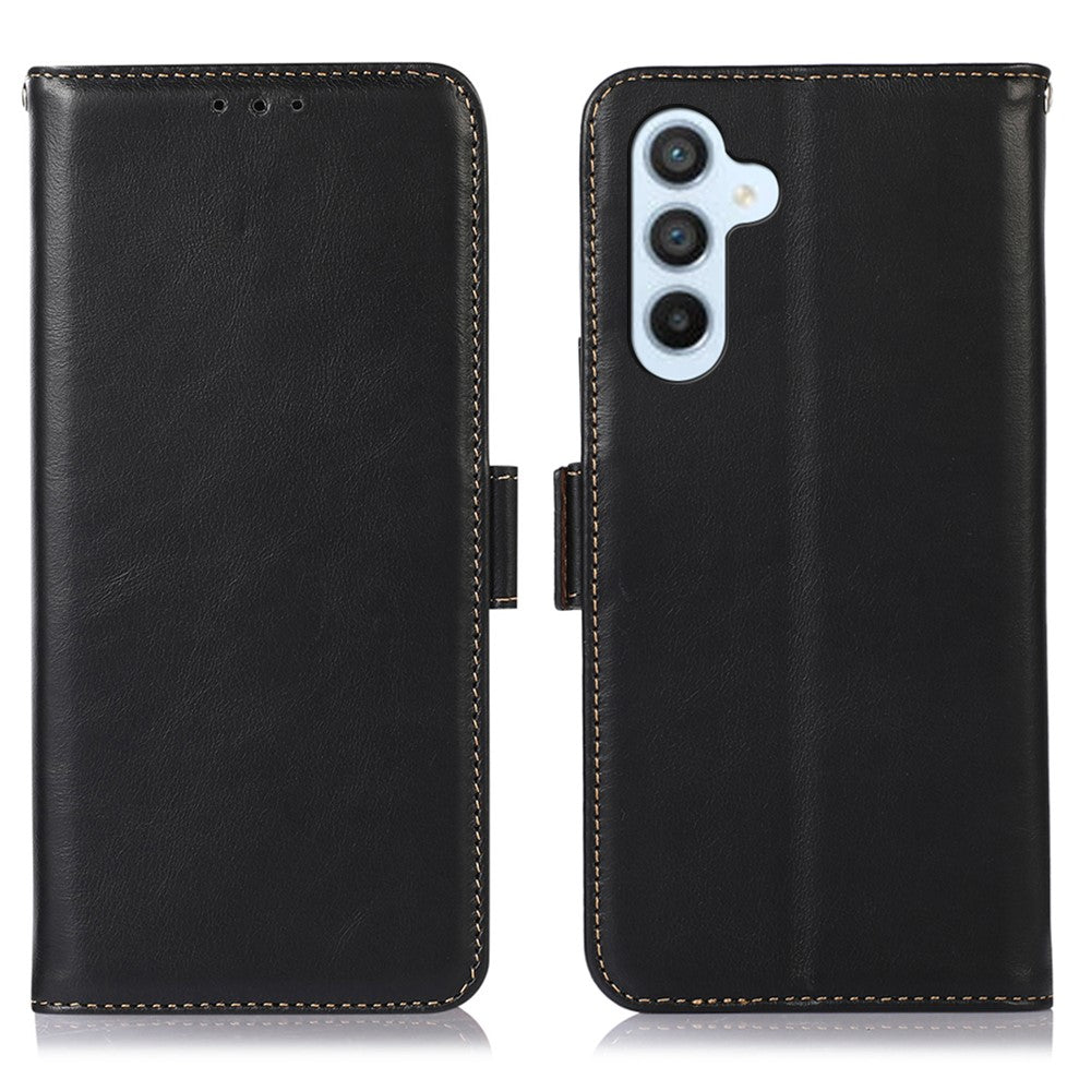 For-Samsung-Galaxy-S26-/-S26-Pro-Case-RFID-Blocking-Genuine-Cow-Leather-Wallet-Phone-Cover-Black
