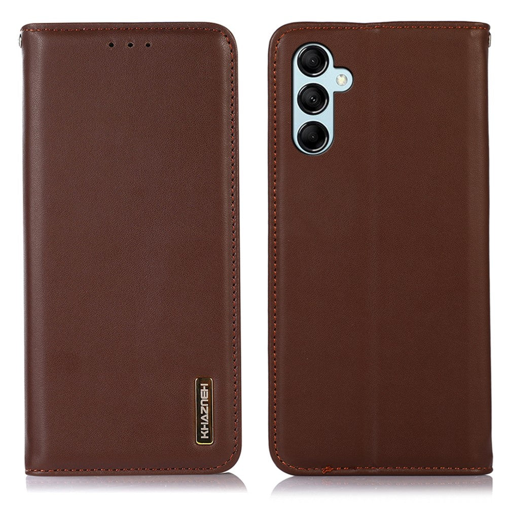 KHAZNEH-For-Samsung-Galaxy-S26-/-S26-Pro-Case-Wallet-Genuine-Cow-Leather-Phone-Cover-Nappa-Texture-Brown