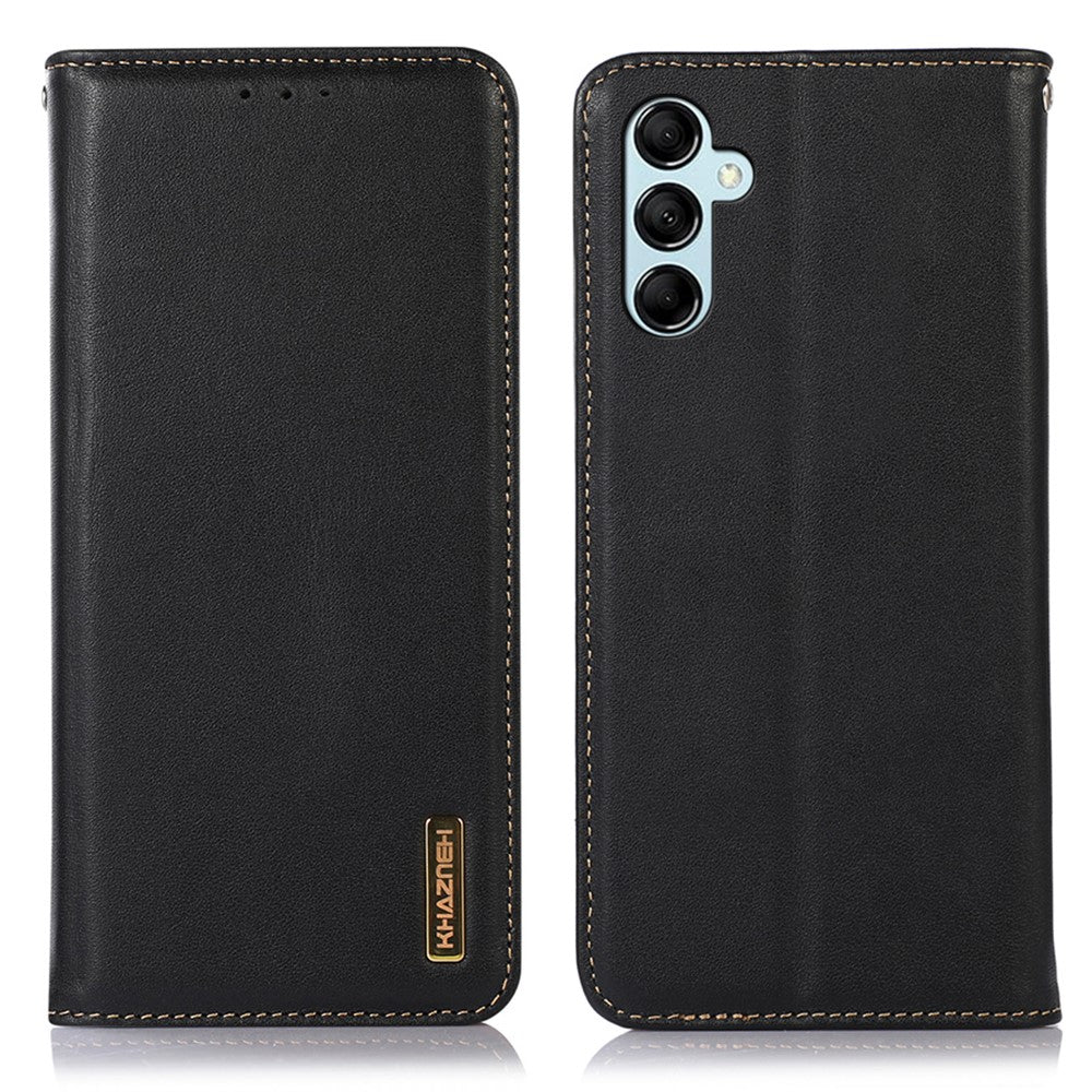 KHAZNEH-For-Samsung-Galaxy-S26-/-S26-Pro-Case-Wallet-Genuine-Cow-Leather-Phone-Cover-Nappa-Texture-Black