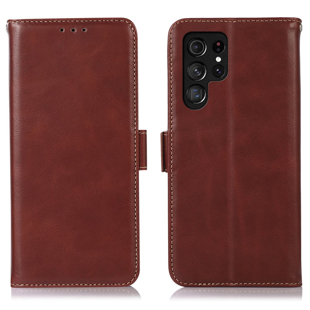 For-Samsung-Galaxy-S26-Ultra-Case-RFID-Blocking-Genuine-Cow-Leather-Wallet-Phone-Cover-Brown