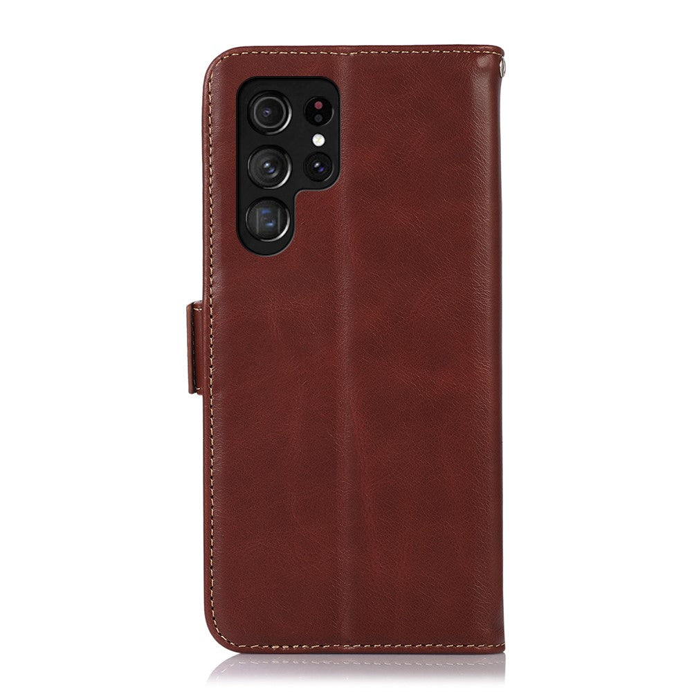 For-Samsung-Galaxy-S26-Ultra-Case-RFID-Blocking-Genuine-Cow-Leather-Wallet-Phone-Cover-Brown