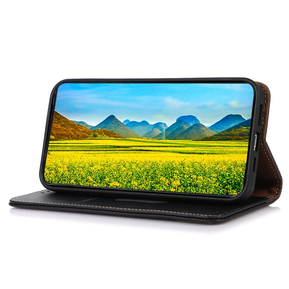 KHAZNEH-For-Samsung-Galaxy-S26-Ultra-Case-Wallet-Genuine-Cow-Leather-Phone-Cover-Nappa-Texture-Black