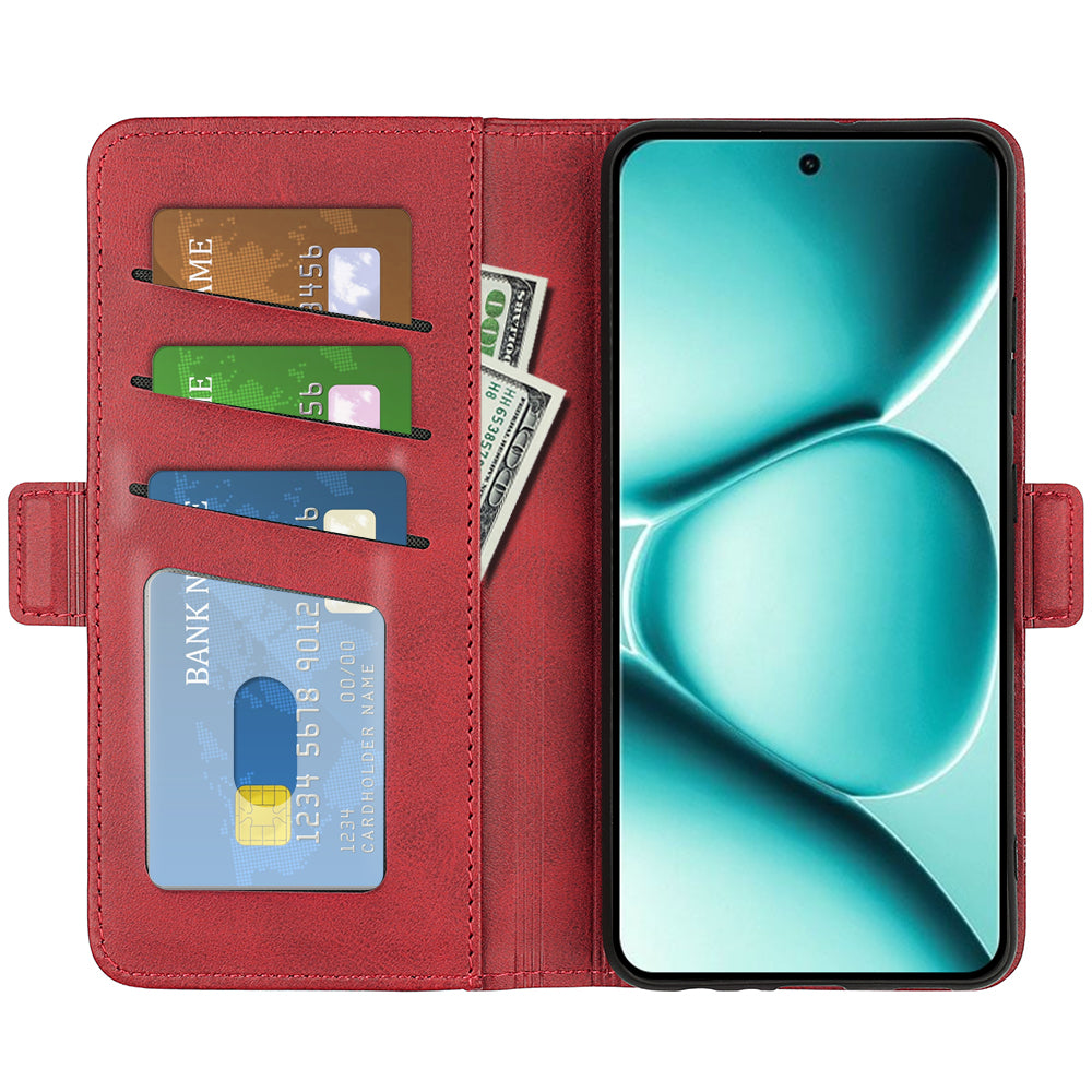 For Xiaomi Redmi Note 15 Pro 5G (Global) Case Calf Texture Leather Wallet Phone Cover - Red