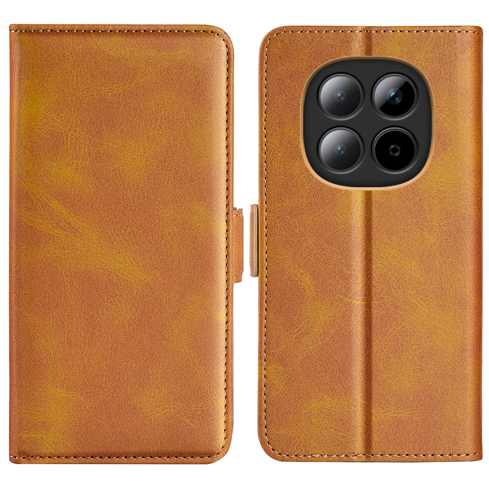For Xiaomi Redmi Note 15 Pro 5G (Global) Case Calf Texture Leather Wallet Phone Cover -  Yellow