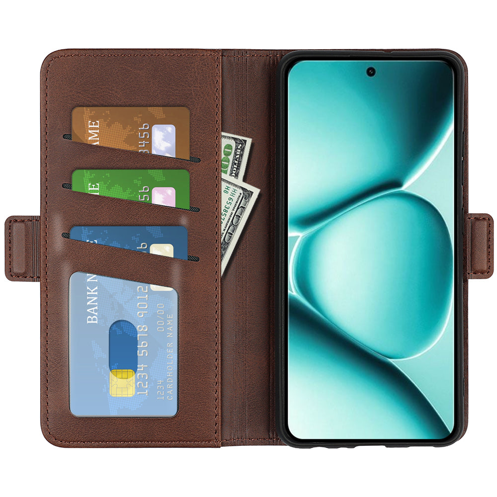 For Xiaomi Redmi Note 15 Pro 5G (Global) Case Calf Texture Leather Wallet Phone Cover -  Brown