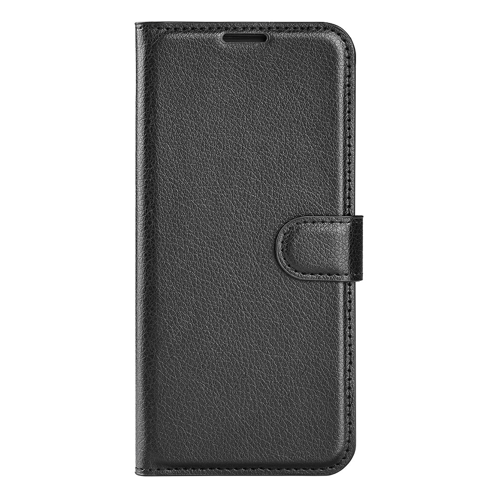 For Xiaomi Poco M8 Pro 5G / Redmi Note 15 Pro+ 5G (Global) Case Litchi Texture Shockproof Leather Wallet Phone Cover - Black