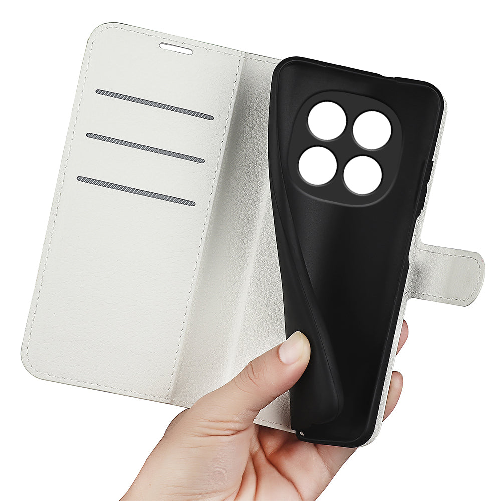For Xiaomi Redmi Note 15 Pro 5G (Global) Case Litchi Texture Shockproof Leather Wallet Phone Cover - White