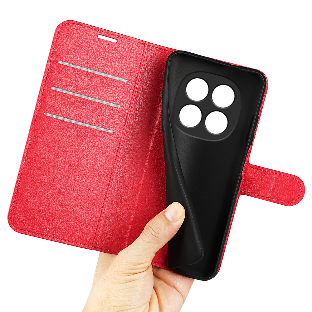 For Xiaomi Redmi Note 15 Pro 5G (Global) Case Litchi Texture Shockproof Leather Wallet Phone Cover - Red