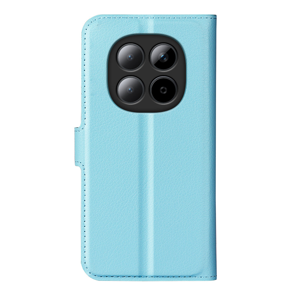 For Xiaomi Redmi Note 15 Pro 5G (Global) Case Litchi Texture Shockproof Leather Wallet Phone Cover - Blue