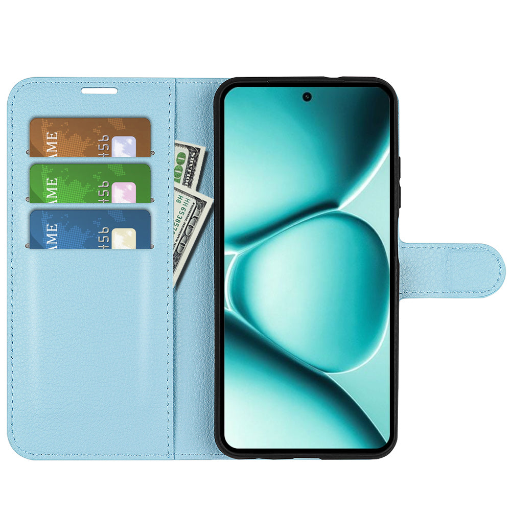 For Xiaomi Redmi Note 15 Pro 5G (Global) Case Litchi Texture Shockproof Leather Wallet Phone Cover - Blue