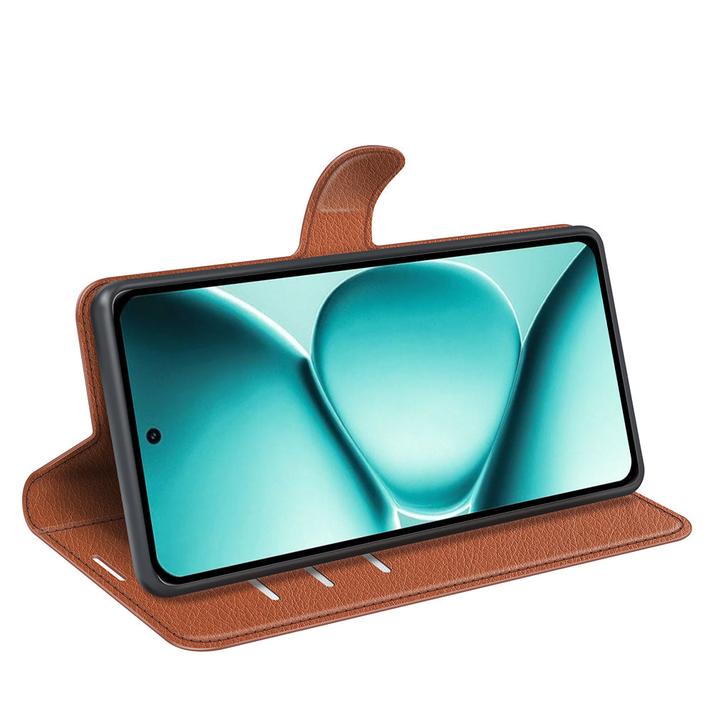 For Xiaomi Redmi Note 15 Pro 5G (Global) Case Litchi Texture Shockproof Leather Wallet Phone Cover -  Brown