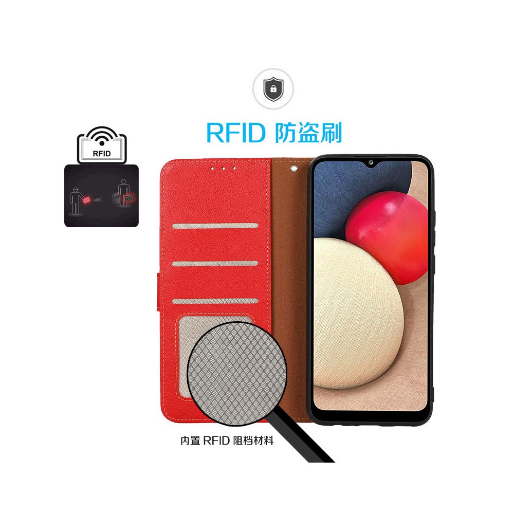 KHAZNEH-For-Samsung-Galaxy-S26-Ultra-Case-RFID-Blocking-Wallet-PU-Leather-Phone-Cover-with-Strap-Red