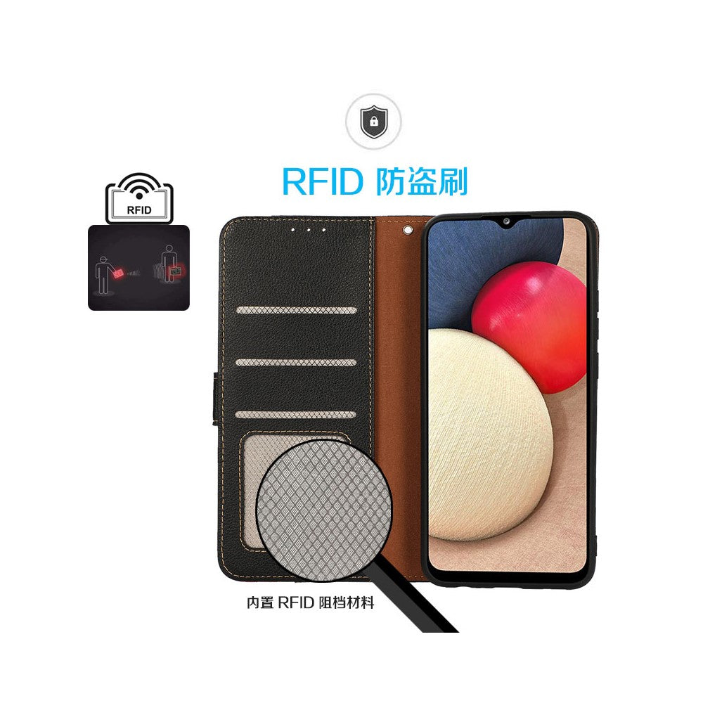 KHAZNEH-For-Samsung-Galaxy-S26-Ultra-Case-RFID-Blocking-Wallet-PU-Leather-Phone-Cover-with-Strap-Black