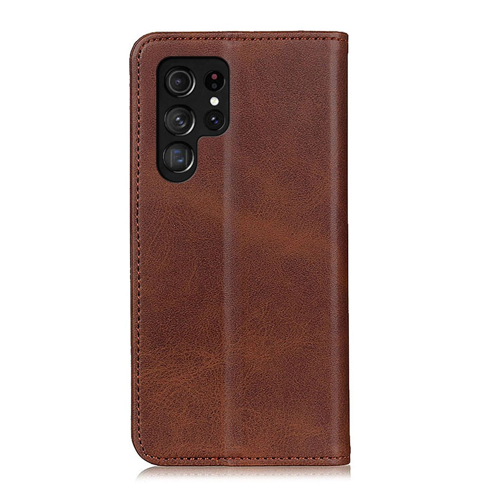 For-Samsung-Galaxy-S26-Ultra-Case-Split-Leather-Flip-Wallet-Phone-Cover-Coffee
