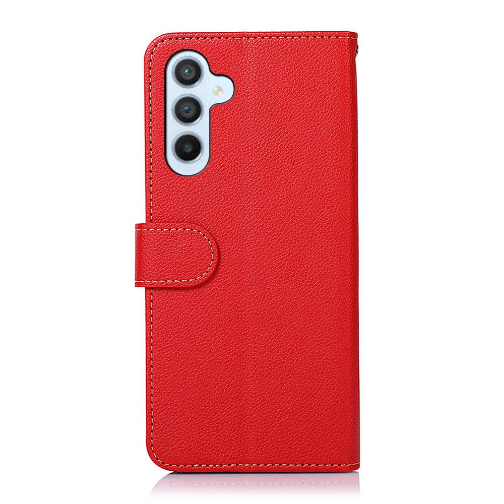 KHAZNEH-For-Samsung-Galaxy-S26-/-S26-Pro-Case-RFID-Blocking-Wallet-PU-Leather-Phone-Cover-with-Strap-Red