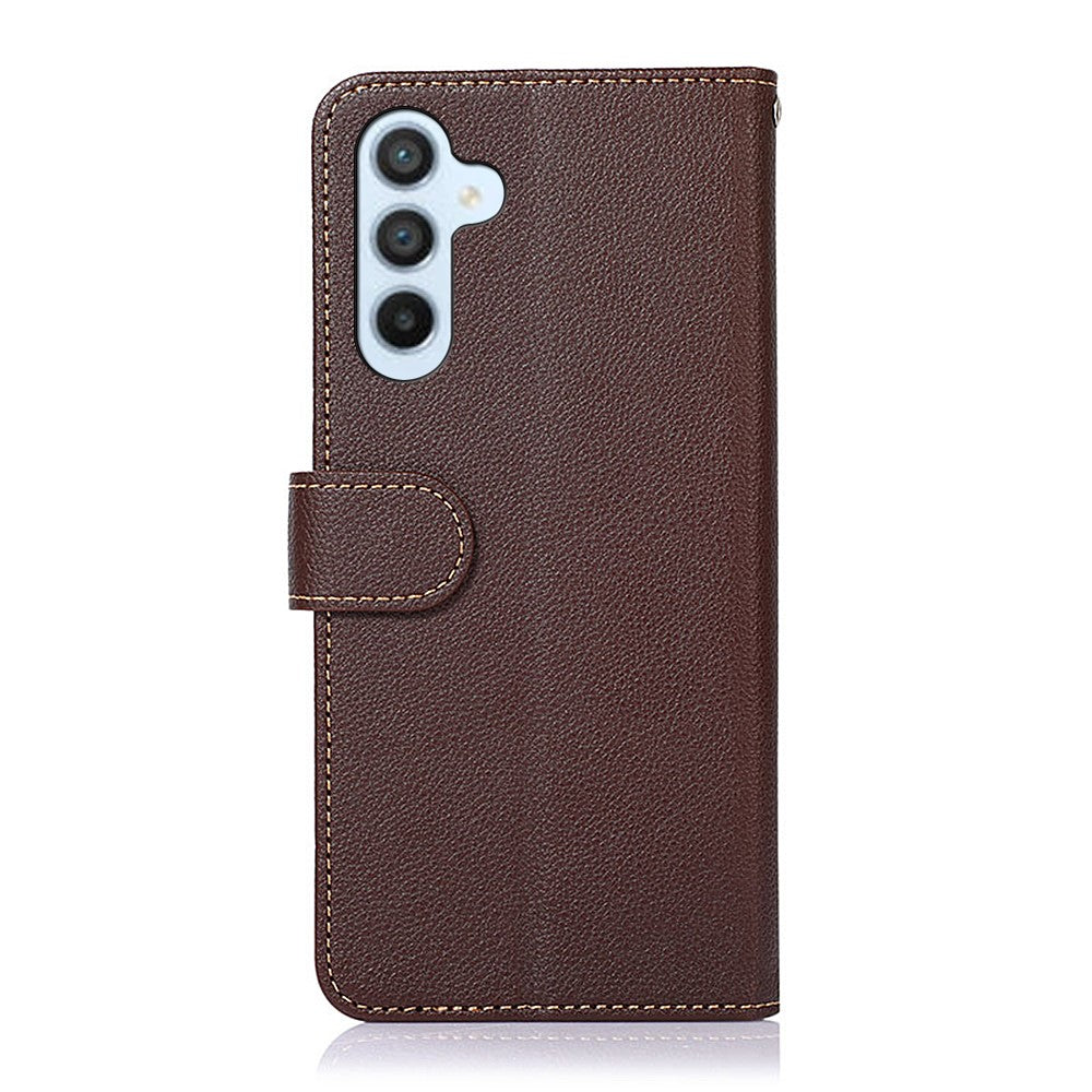 KHAZNEH-For-Samsung-Galaxy-S26-/-S26-Pro-Case-RFID-Blocking-Wallet-PU-Leather-Phone-Cover-with-Strap-Brown