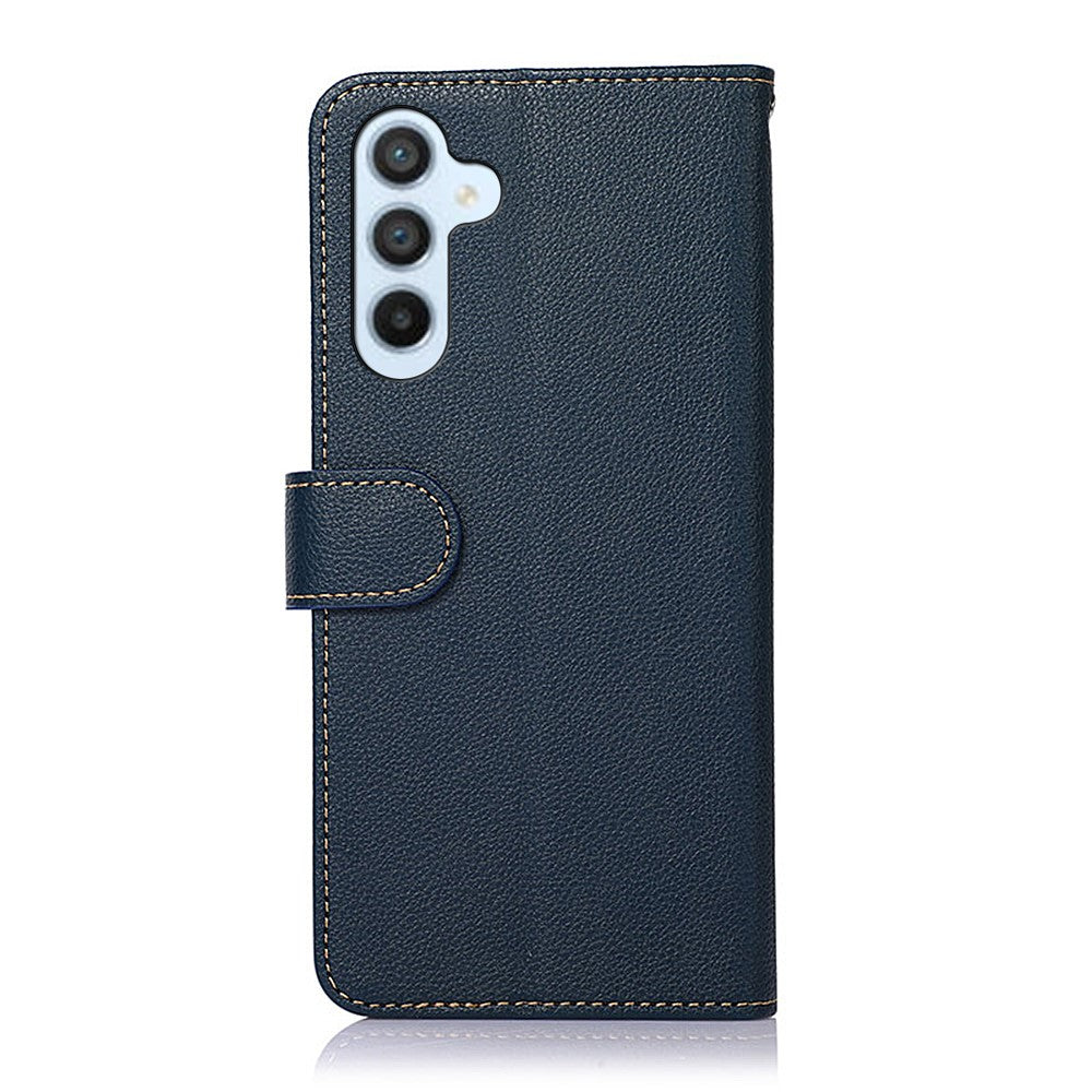 KHAZNEH-For-Samsung-Galaxy-S26-/-S26-Pro-Case-RFID-Blocking-Wallet-PU-Leather-Phone-Cover-with-Strap-Blue