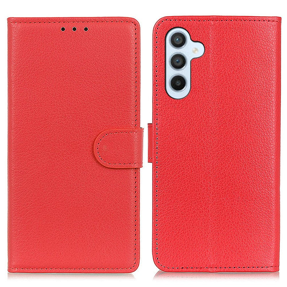 For-Samsung-Galaxy-S26-/-S26-Pro-Wallet-Case-PU-Leather-Phone-Cover-Litchi-Texture-Red