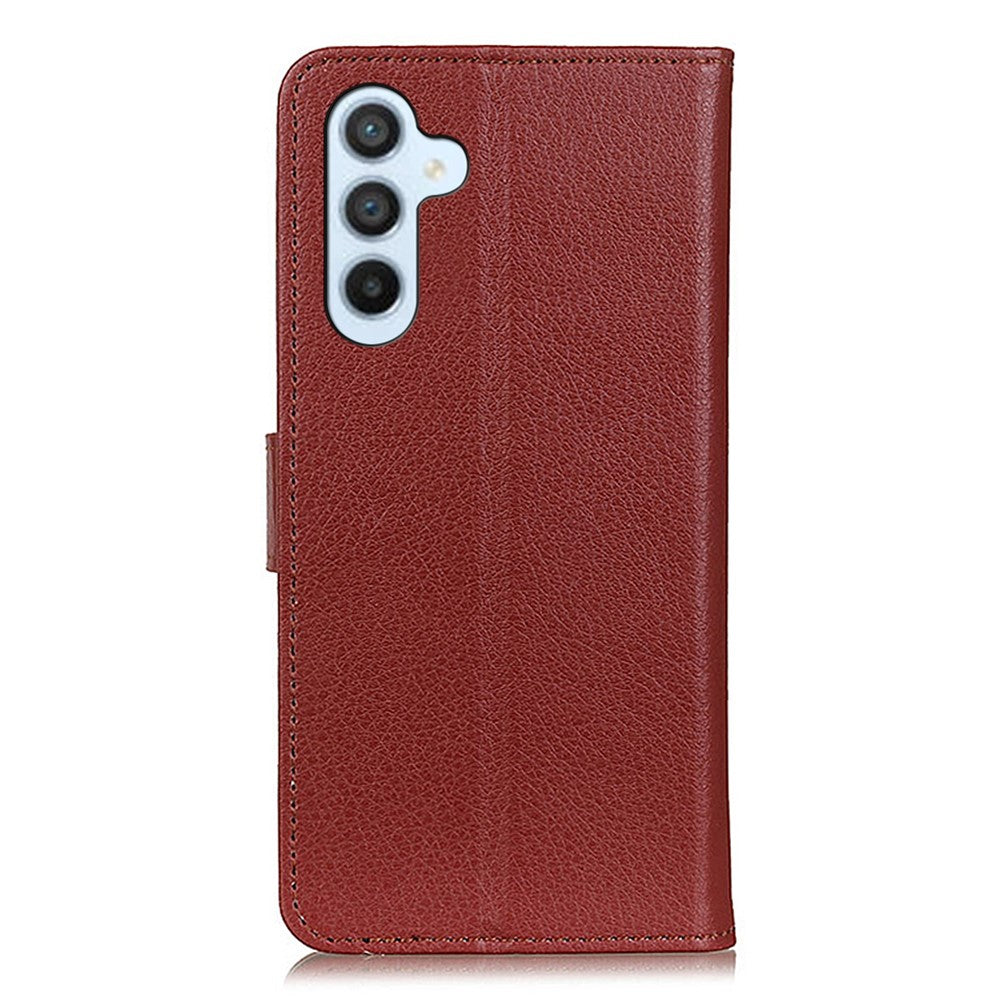 For-Samsung-Galaxy-S26-/-S26-Pro-Wallet-Case-PU-Leather-Phone-Cover-Litchi-Texture-Brown