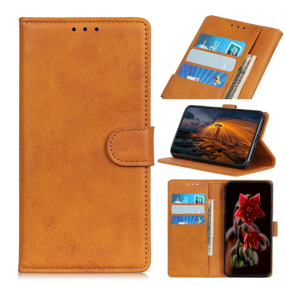 For-Samsung-Galaxy-S26-/-S26-Pro-Case-Cowhide-Texture-Leather-Wallet-Stand-Phone-Cover-Brown