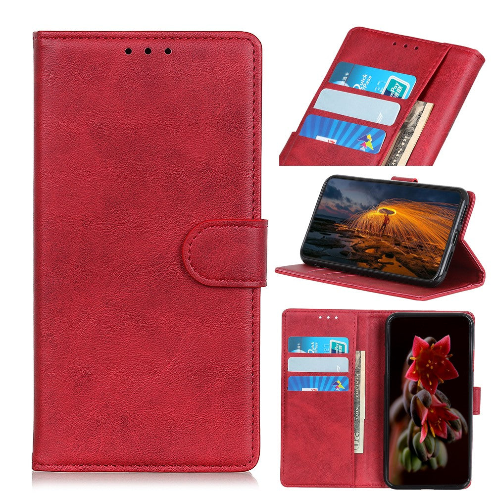 For-Samsung-Galaxy-S26-/-S26-Pro-Case-Cowhide-Texture-Leather-Wallet-Stand-Phone-Cover-Red