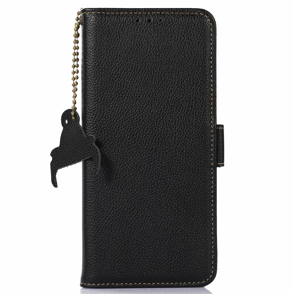 For-Samsung-Galaxy-S26-/-S26-Pro-Case-RFID-Blocking-Textured-Genuine-Cow-Leather-Phone-Cover-Black