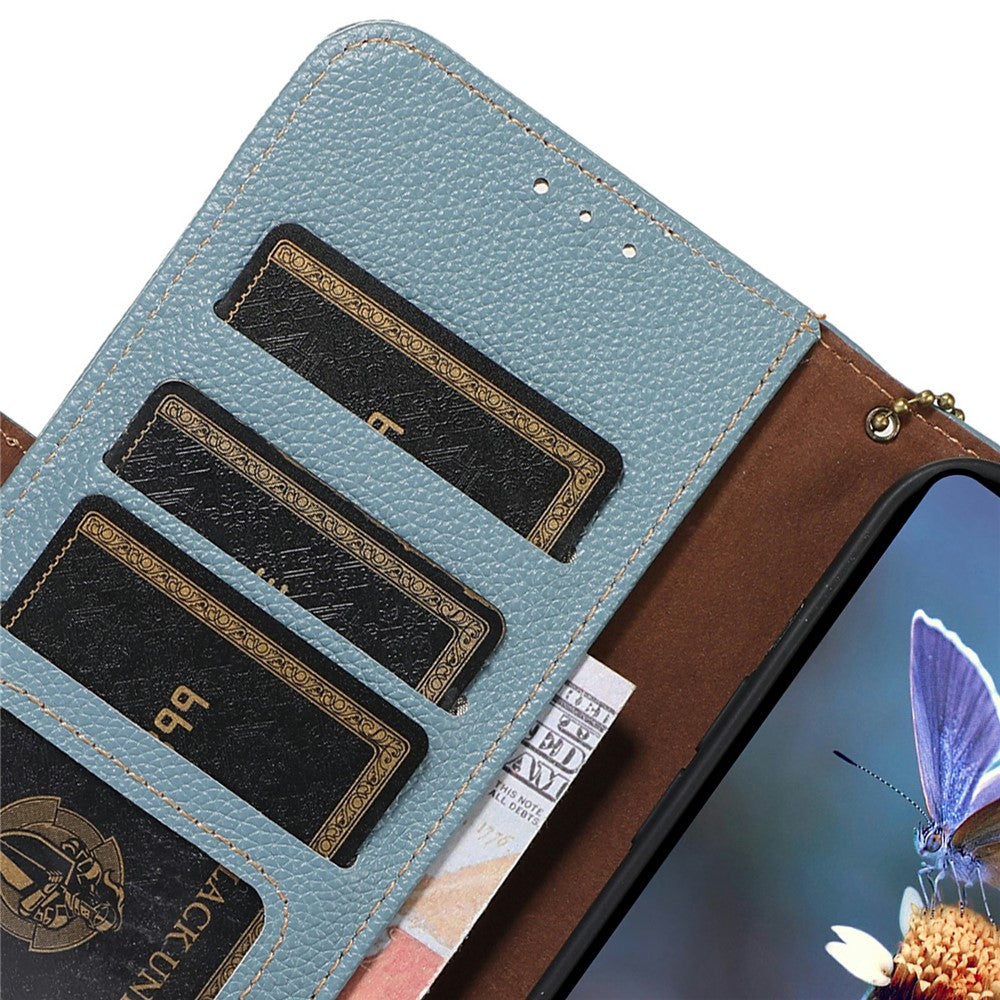 For-Samsung-Galaxy-S26-/-S26-Pro-Case-RFID-Blocking-Textured-Genuine-Cow-Leather-Phone-Cover-Blue