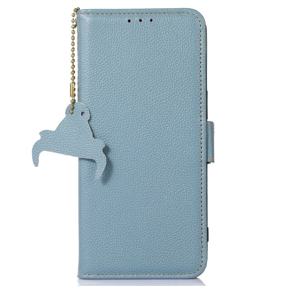 For-Samsung-Galaxy-S26-/-S26-Pro-Case-RFID-Blocking-Textured-Genuine-Cow-Leather-Phone-Cover-Blue