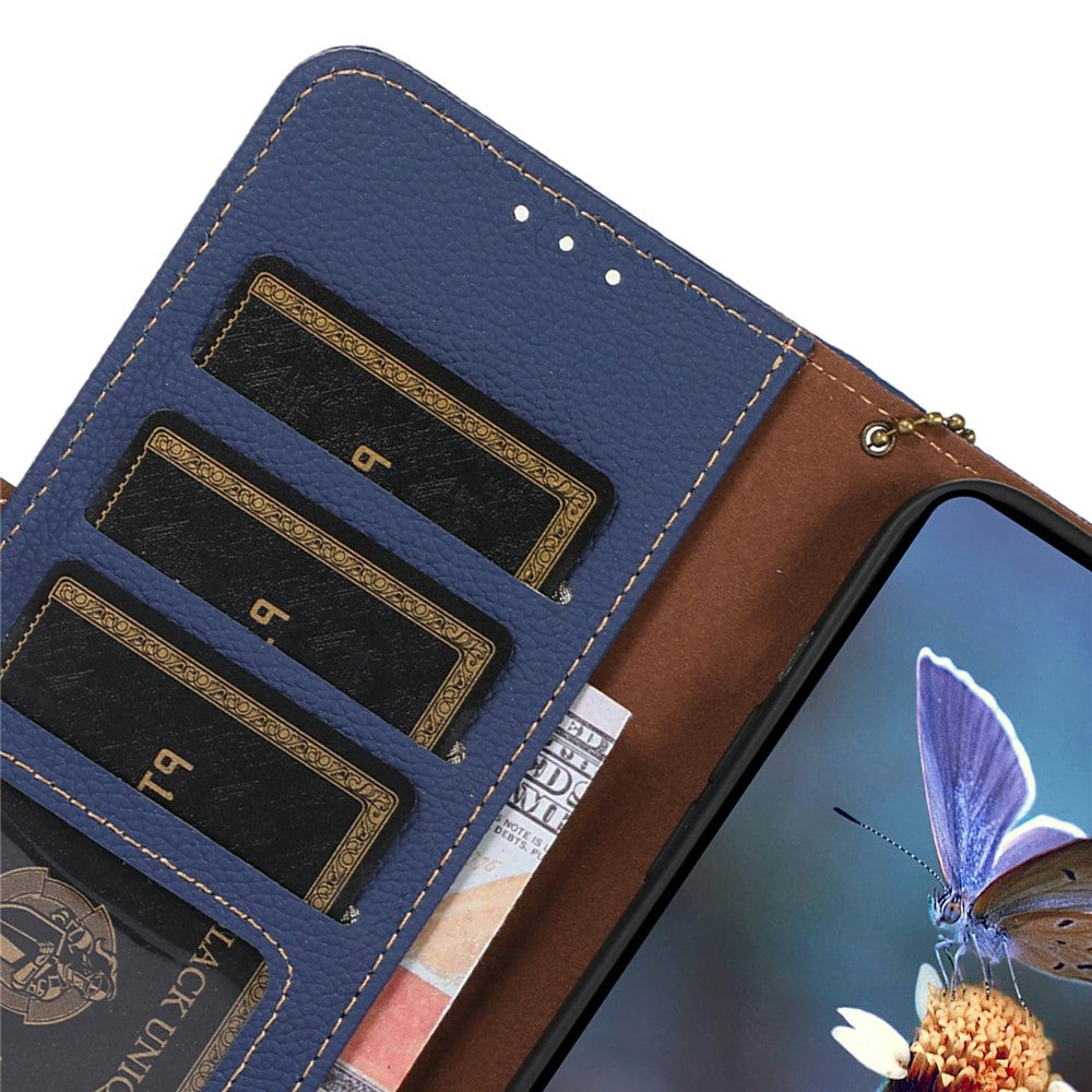 For-Samsung-Galaxy-S26-/-S26-Pro-Case-RFID-Blocking-Textured-Genuine-Cow-Leather-Phone-Cover-Sapphire