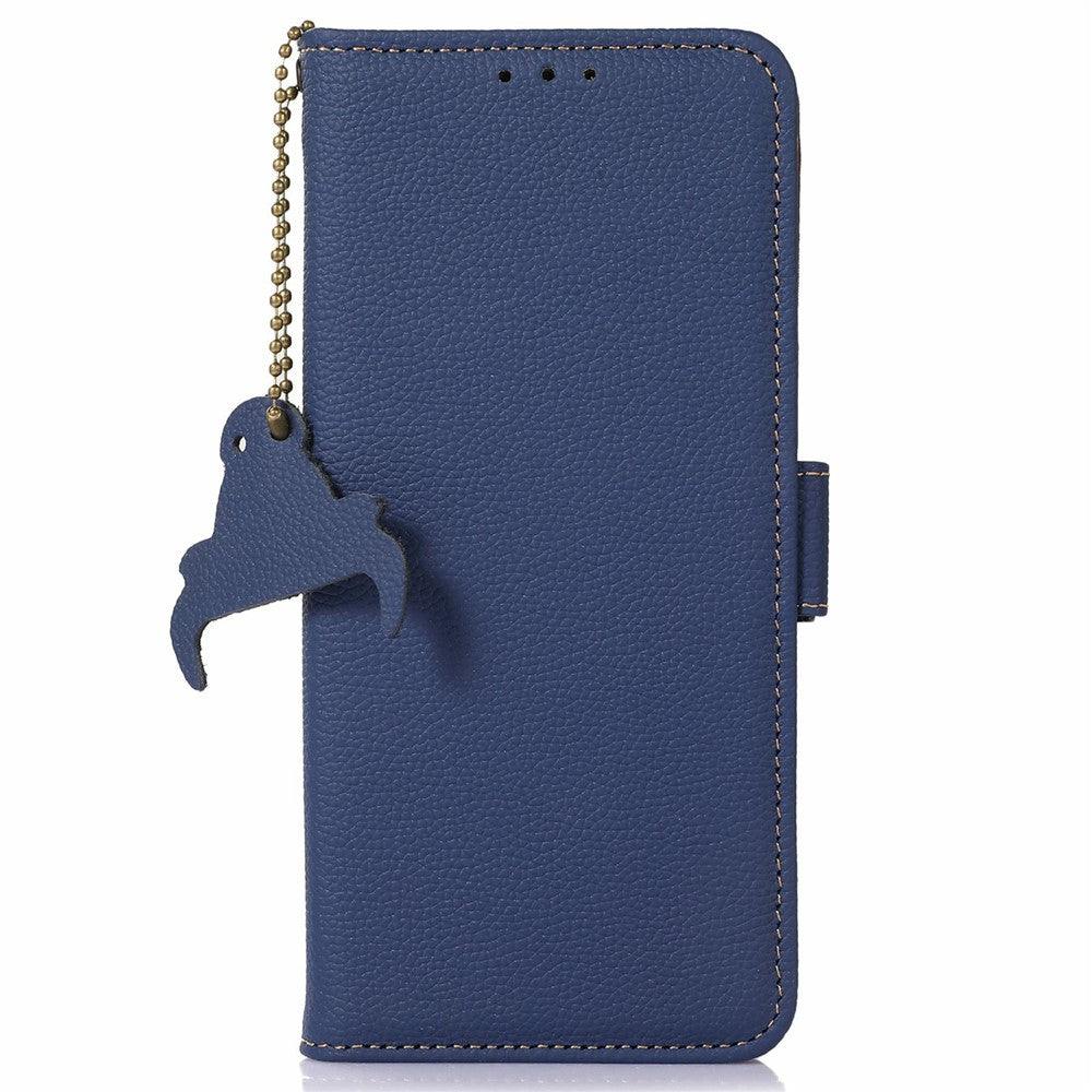 For-Samsung-Galaxy-S26-/-S26-Pro-Case-RFID-Blocking-Textured-Genuine-Cow-Leather-Phone-Cover-Sapphire