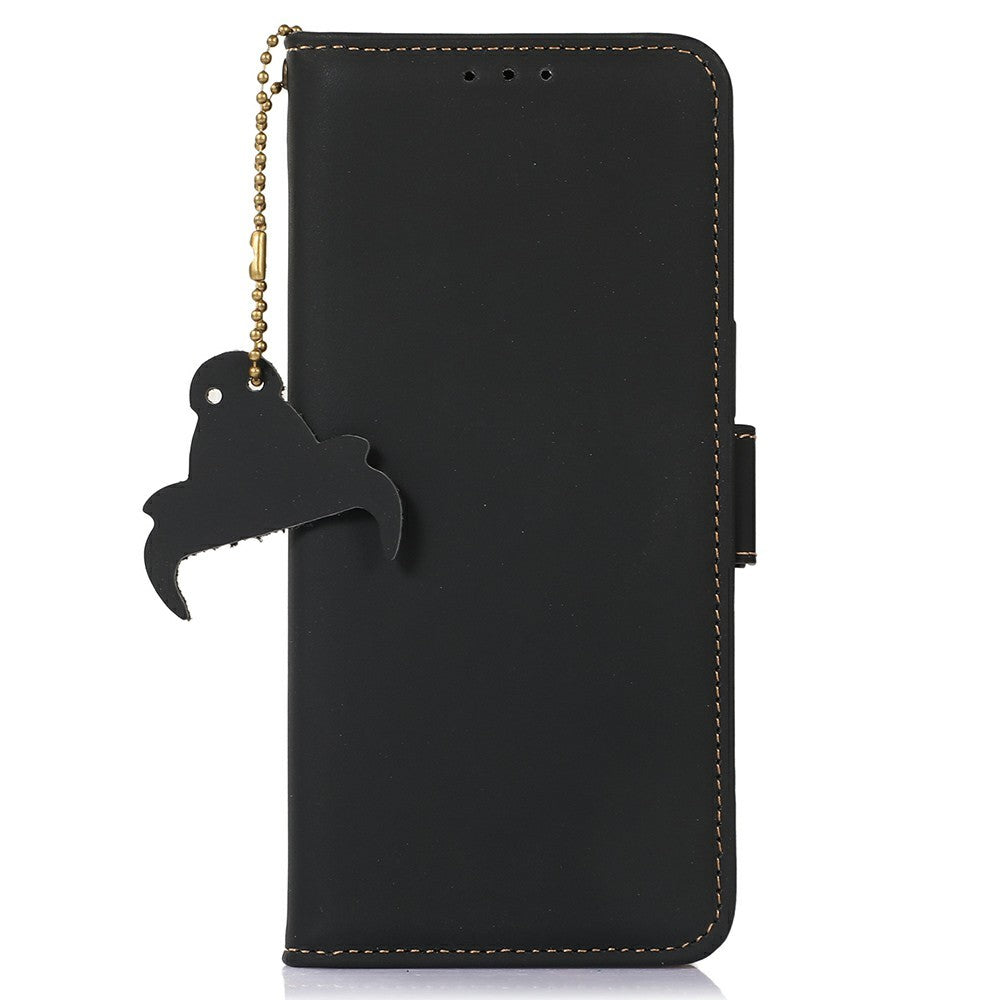 For-Samsung-Galaxy-S26-/-S26-Pro-Wallet-Case-Anti-Drop-Genuine-Cow-Leather-Phone-Cover-RFID-Blocking-Black