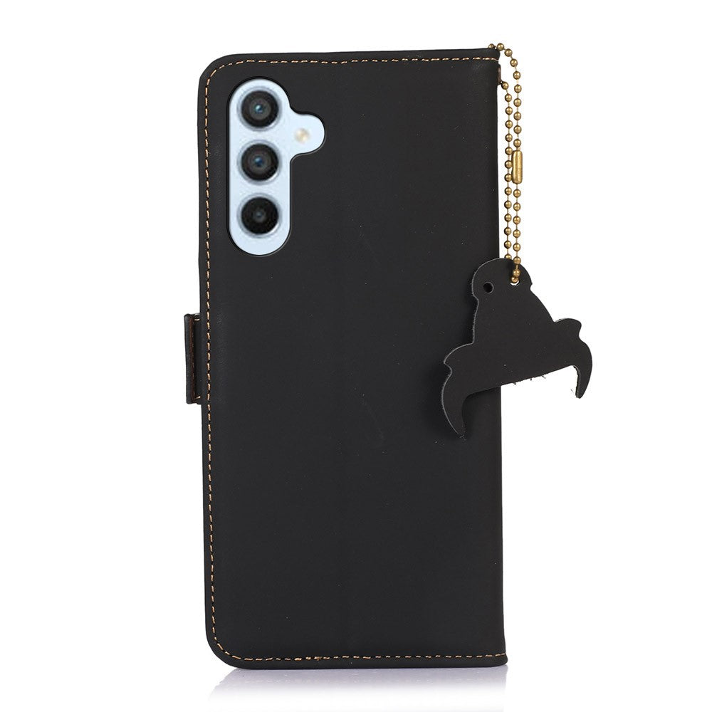 For-Samsung-Galaxy-S26-/-S26-Pro-Wallet-Case-Anti-Drop-Genuine-Cow-Leather-Phone-Cover-RFID-Blocking-Black