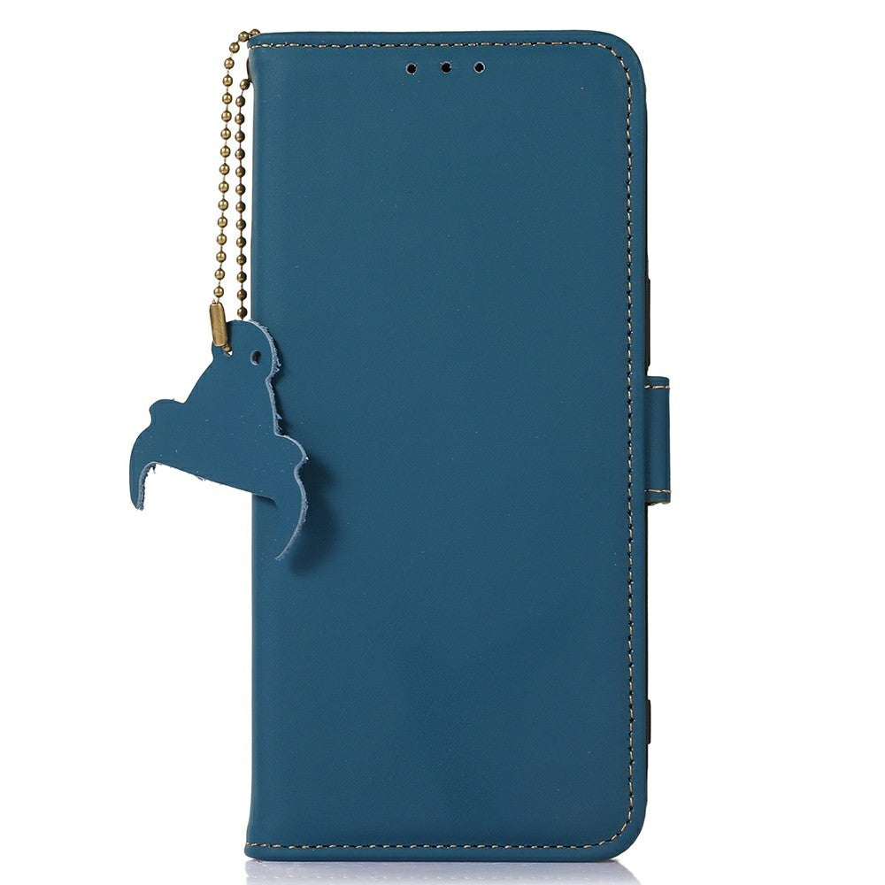 For-Samsung-Galaxy-S26-/-S26-Pro-Wallet-Case-Anti-Drop-Genuine-Cow-Leather-Phone-Cover-RFID-Blocking-Blue