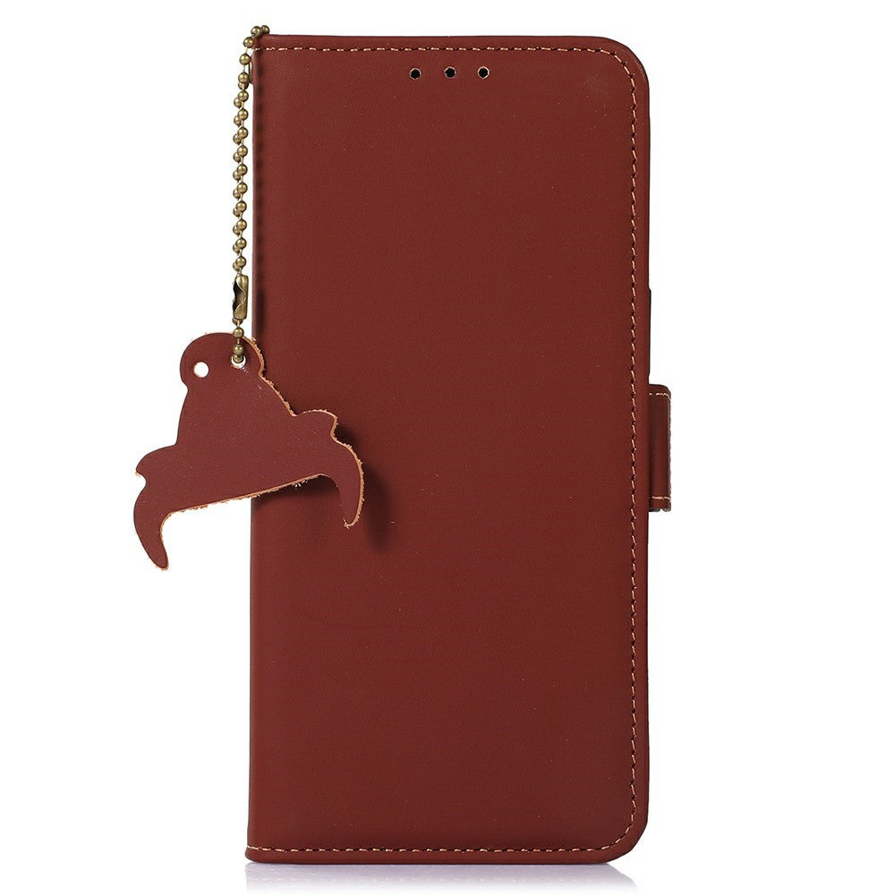 For-Samsung-Galaxy-S26-/-S26-Pro-Wallet-Case-Anti-Drop-Genuine-Cow-Leather-Phone-Cover-RFID-Blocking-Coffee
