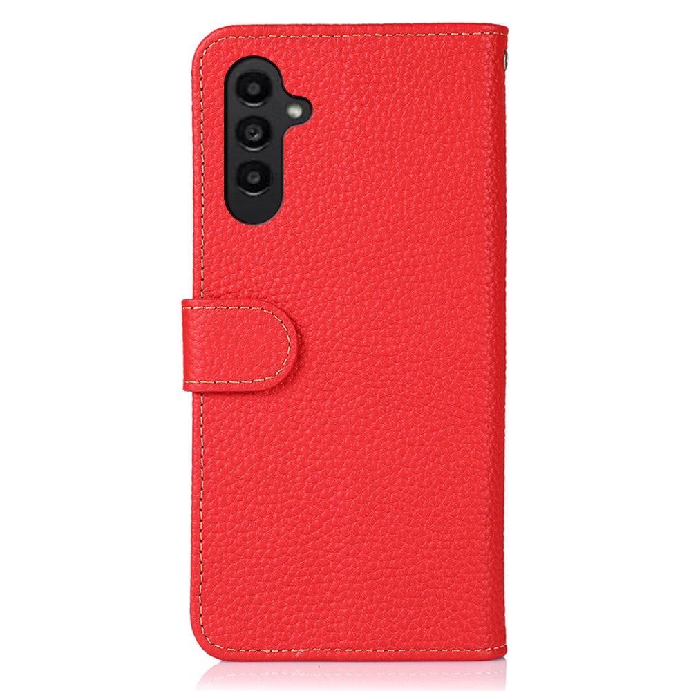 KHAZNEH-For-Samsung-Galaxy-S26-/-S26-Pro-Case-Genuine-Cow-Leather-Flip-Phone-Cover-Red