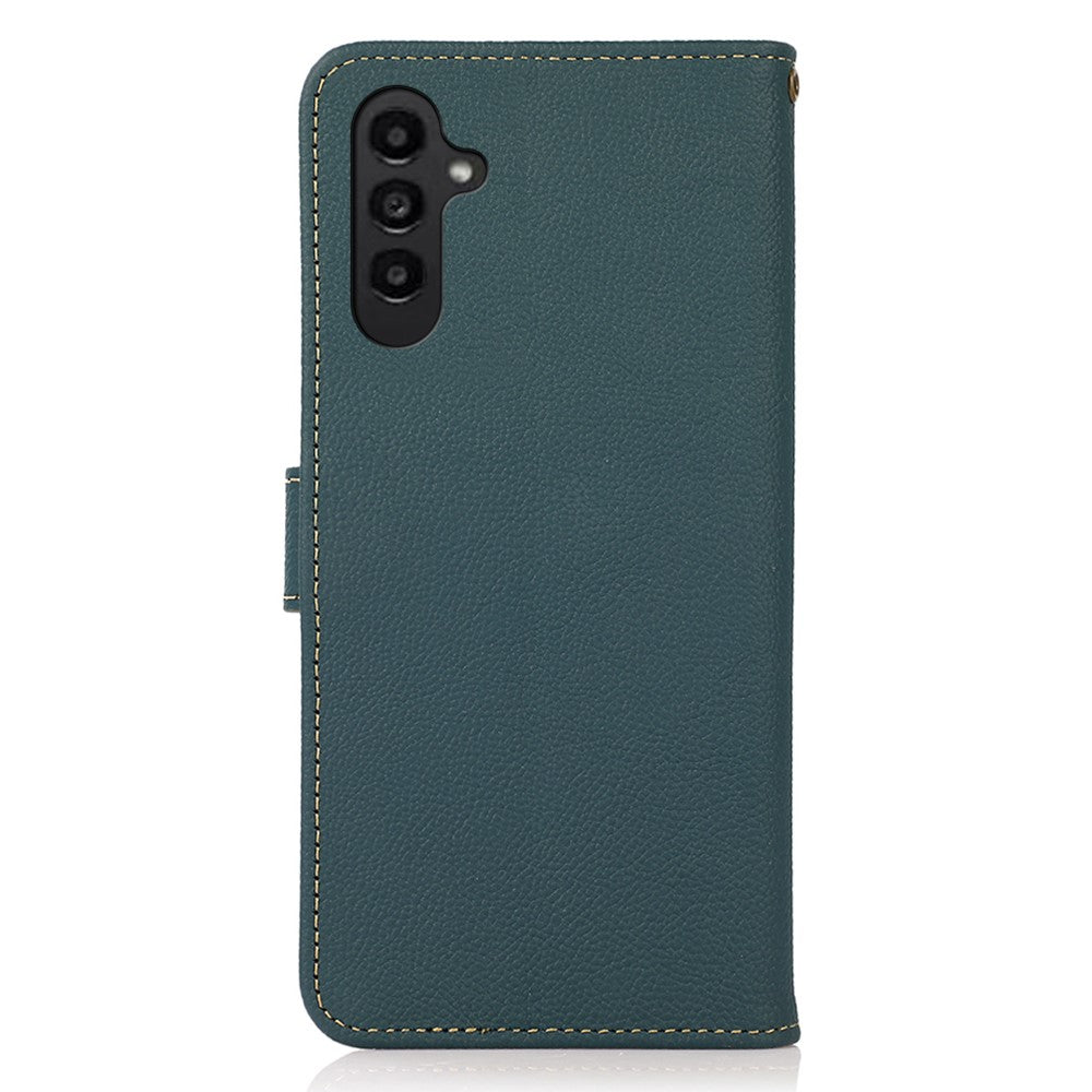 KHAZNEH-for-Samsung-Galaxy-S26-/-S26-Pro-Case-Genuine-Cow-Leather-Wallet-Phone-Cover-Green