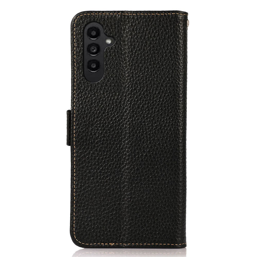 KHAZNEH-for-Samsung-Galaxy-S26-/-S26-Pro-Phone-Case-Genuine-Cow-Leather-Cover-RFID-Blocking-Black